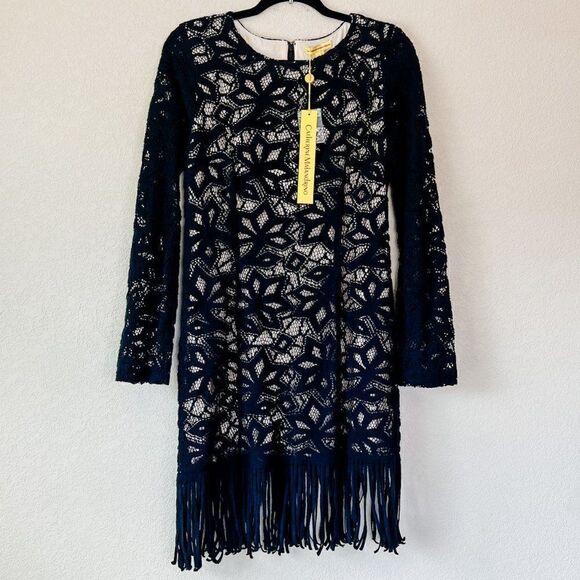 NWT! Catherine Malandrino Blythe Black Lace Dress Size 8 Women